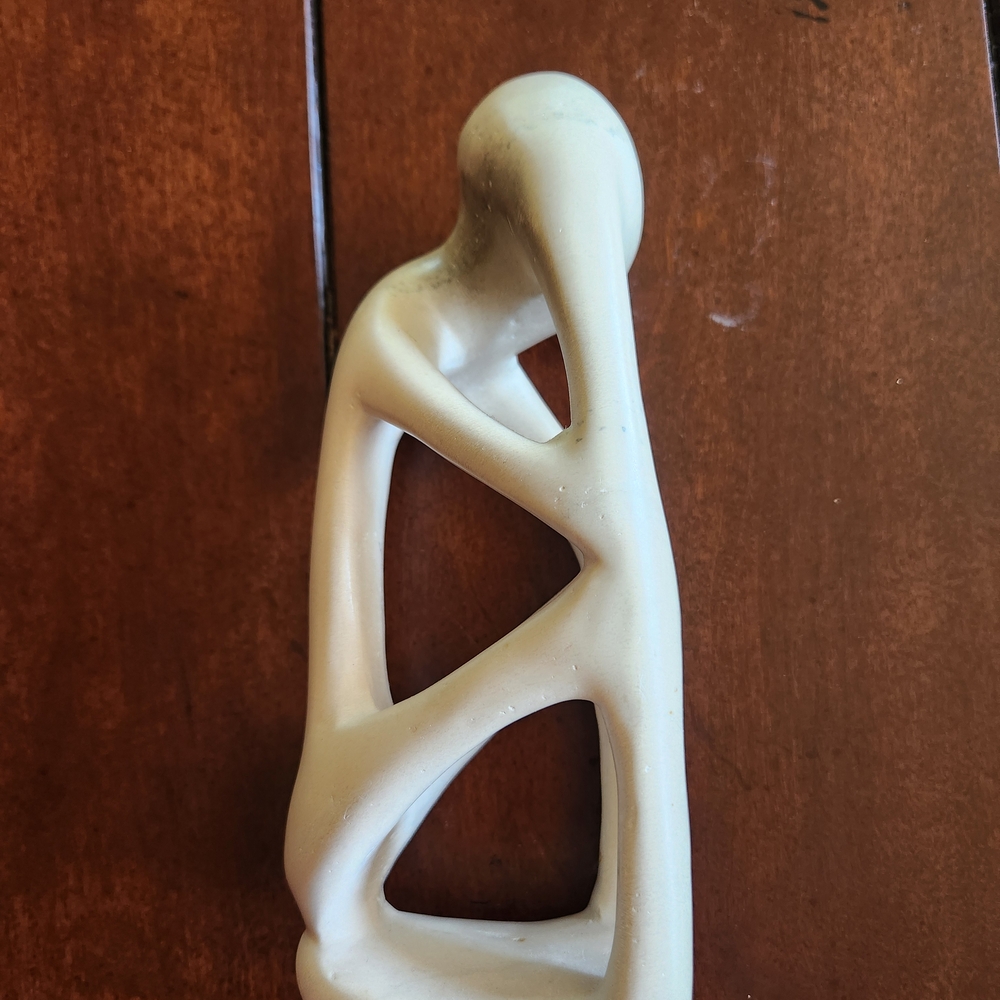 Thinking Man" Handcut Soapstone Sculpture/Africa (Kenya)